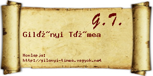Gilányi Tímea névjegykártya